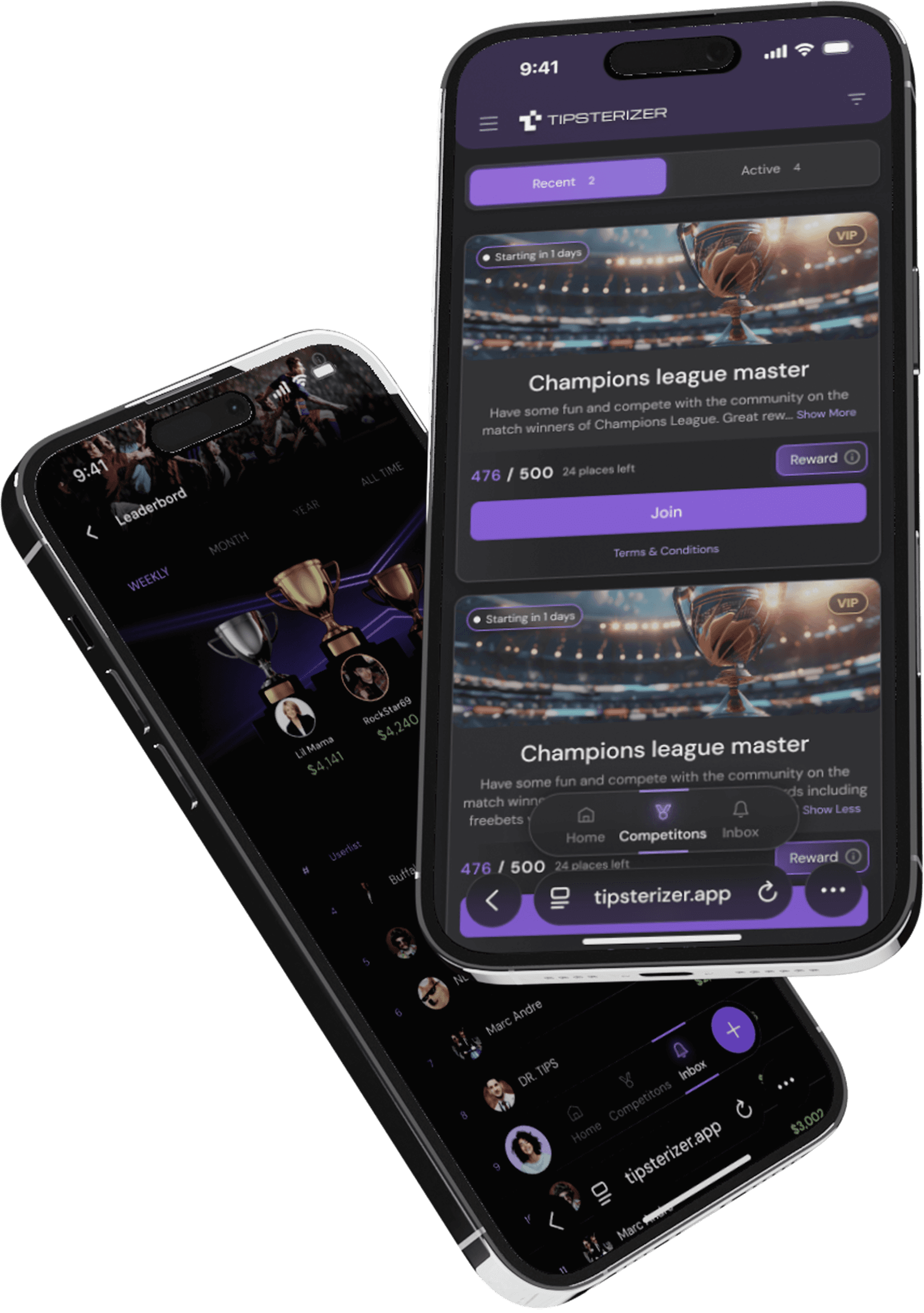 Tipsterizer app mockup